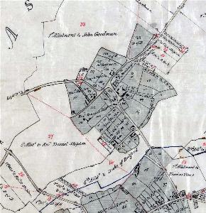 Church End on the inclosure map of about 1799 [MA75]